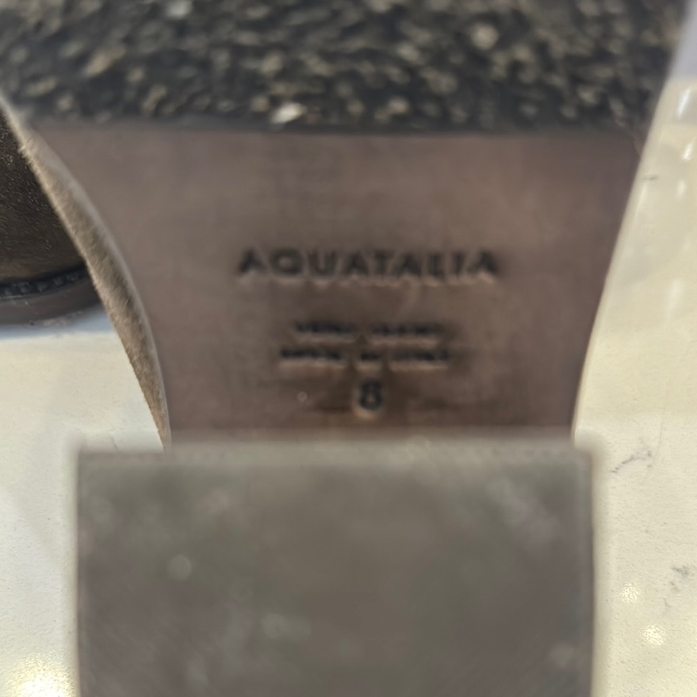 Aquatalia Women's Brown Suede Mules - Picture 5 of 5